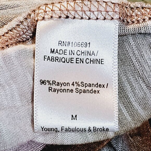 Young Fabulous & Broke YFB Long Sleeve Mini Tie Dye Bodycon Soft RARE Dress, M - Picture 6 of 7